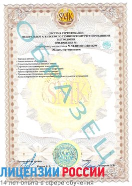 Образец сертификата соответствия (приложение) Белая Калитва Сертификат ISO 14001